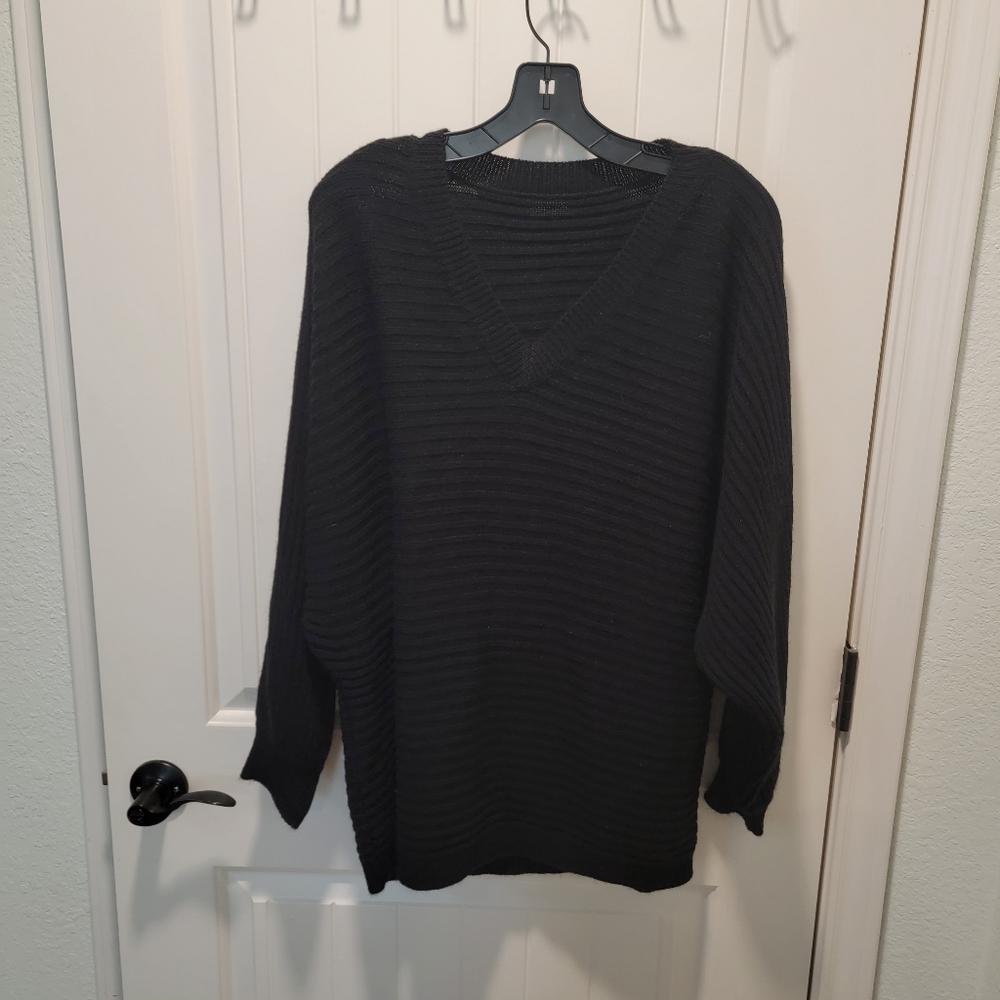 Shein Black Textured Long Sleeve Sweater
